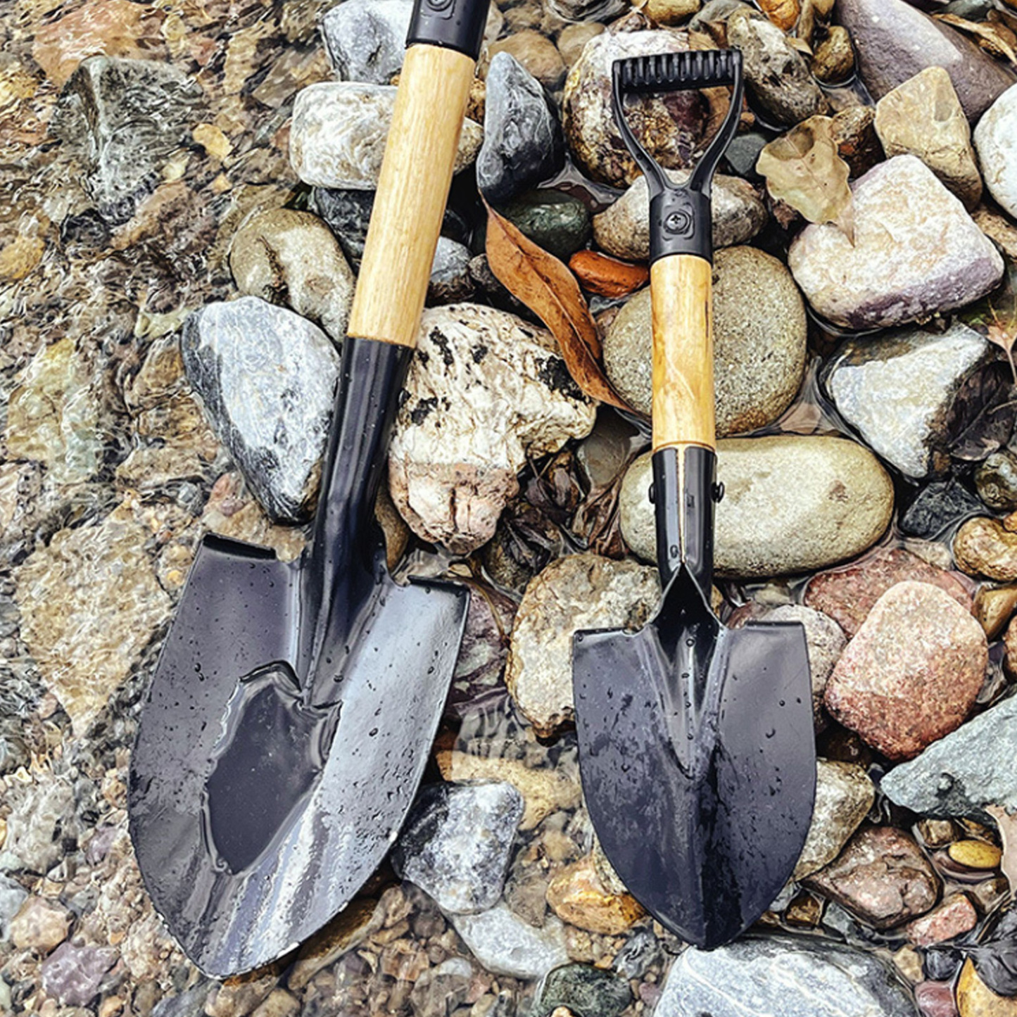 Mini Kids Shovel (14.1in) - Manganese Steel for Snow Shoveling, Gardening & Outdoor Play