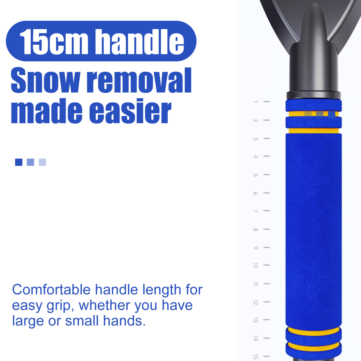 Car Snow Scraper - Thickened Non-Scratch Blade with Anti-Slip Foam Handle for Snow/Ice/Frost Removal
