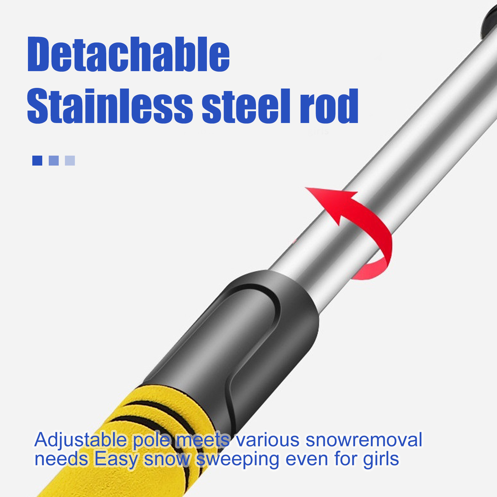 3-in-1 Telescopic Car Snow Brush - 360° Rotating Head & Paint-Safe Ice Scraper