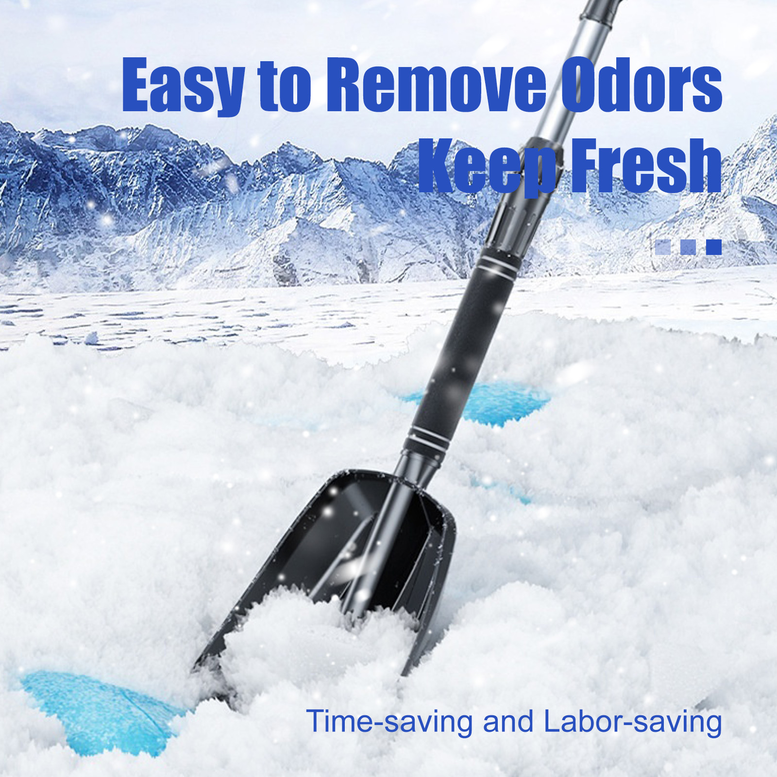 Telescopic Car Snow Shovel - Detachable PP Material with EVA Non-Slip Handle