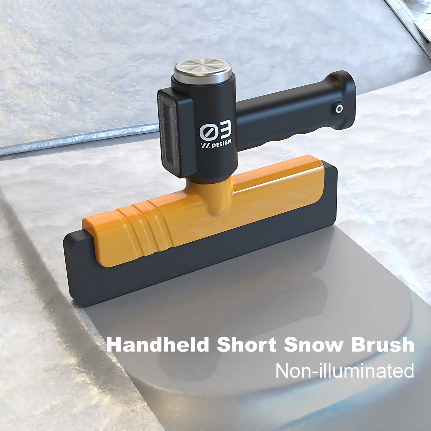 Handheld Short Snow Brush - 360° Rotatable 23.5cm EVA Car Snow Remover (Non-Illuminated)