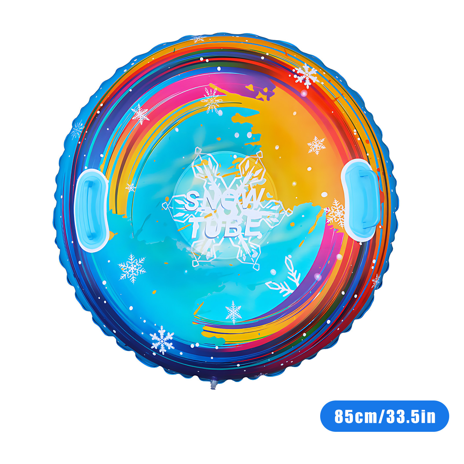 33.5in (85cm) Cold-Resistant Thickened PVC Snow Tube – Winter Sledding Toy BTSS33D