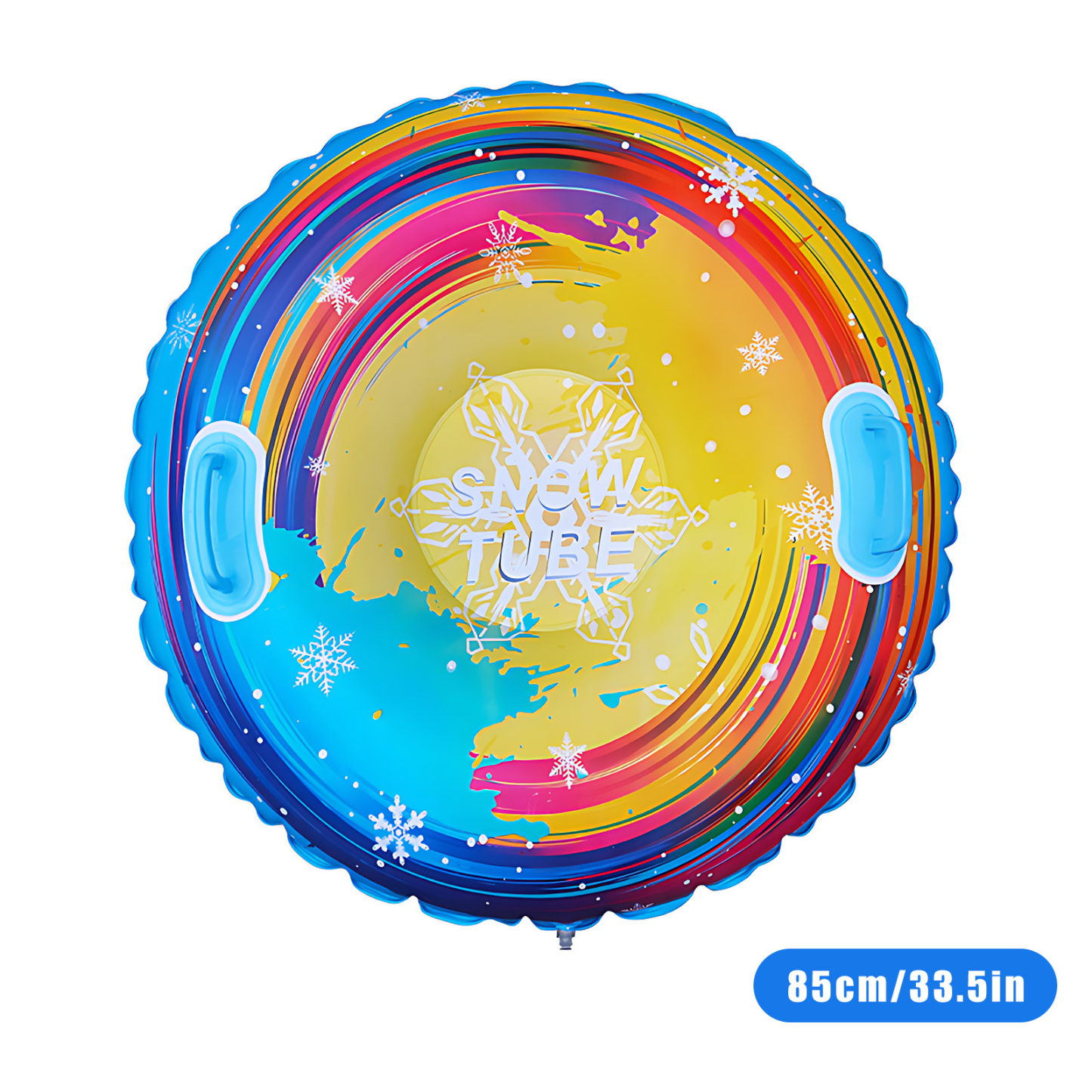 33.5in (85cm) Cold-Resistant Thickened PVC Snow Tube – Winter Sledding Toy BTSS33E