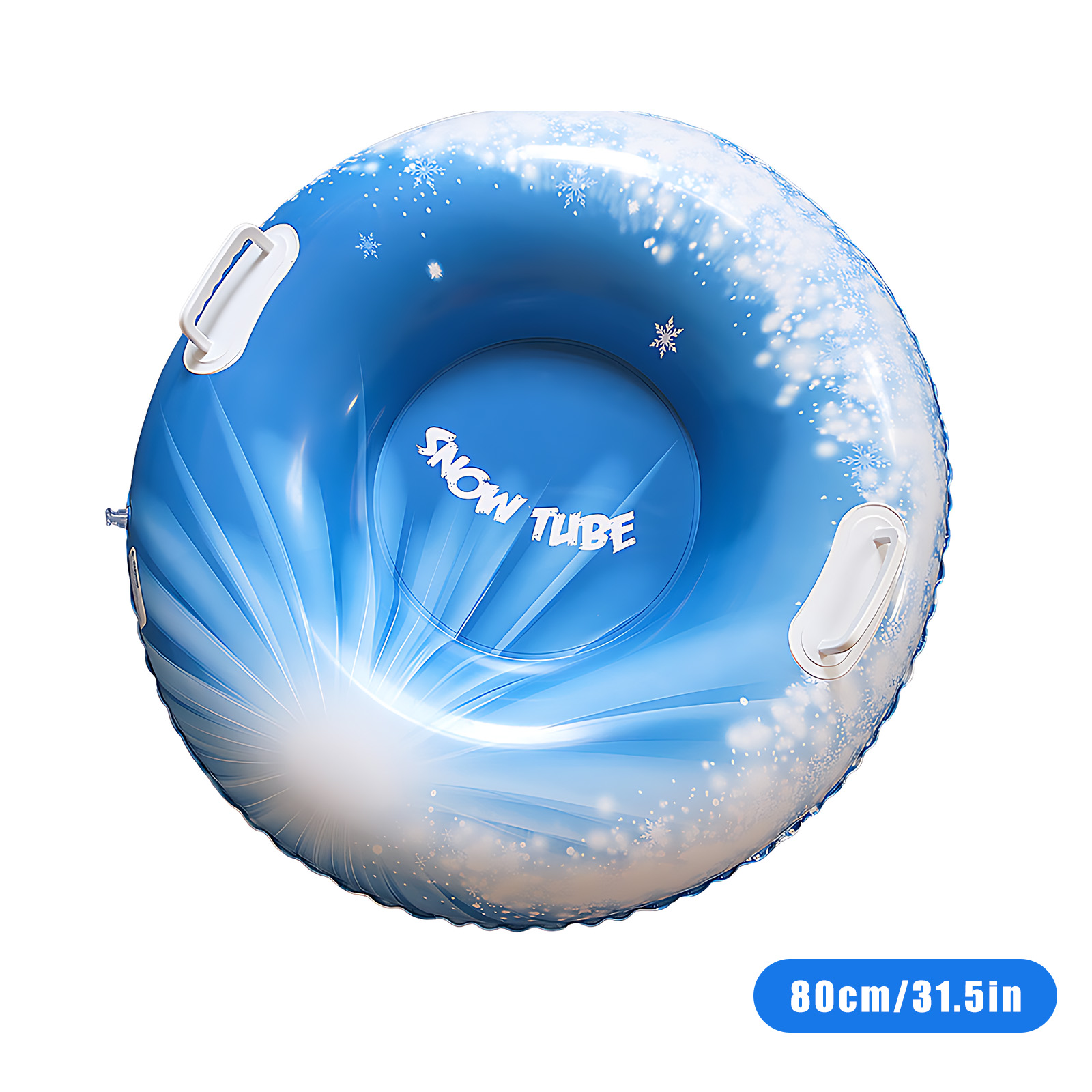 31.5in (80cm) Cold-Resistant Thickened PVC Snow Tube – Winter Sledding Toy BSTT33F