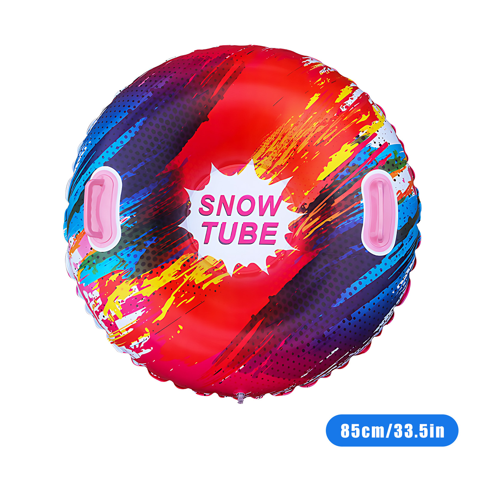 33.5in (85cm) Cold-Resistant Thickened PVC Snow Tube – Winter Sledding Toy BTSS33K