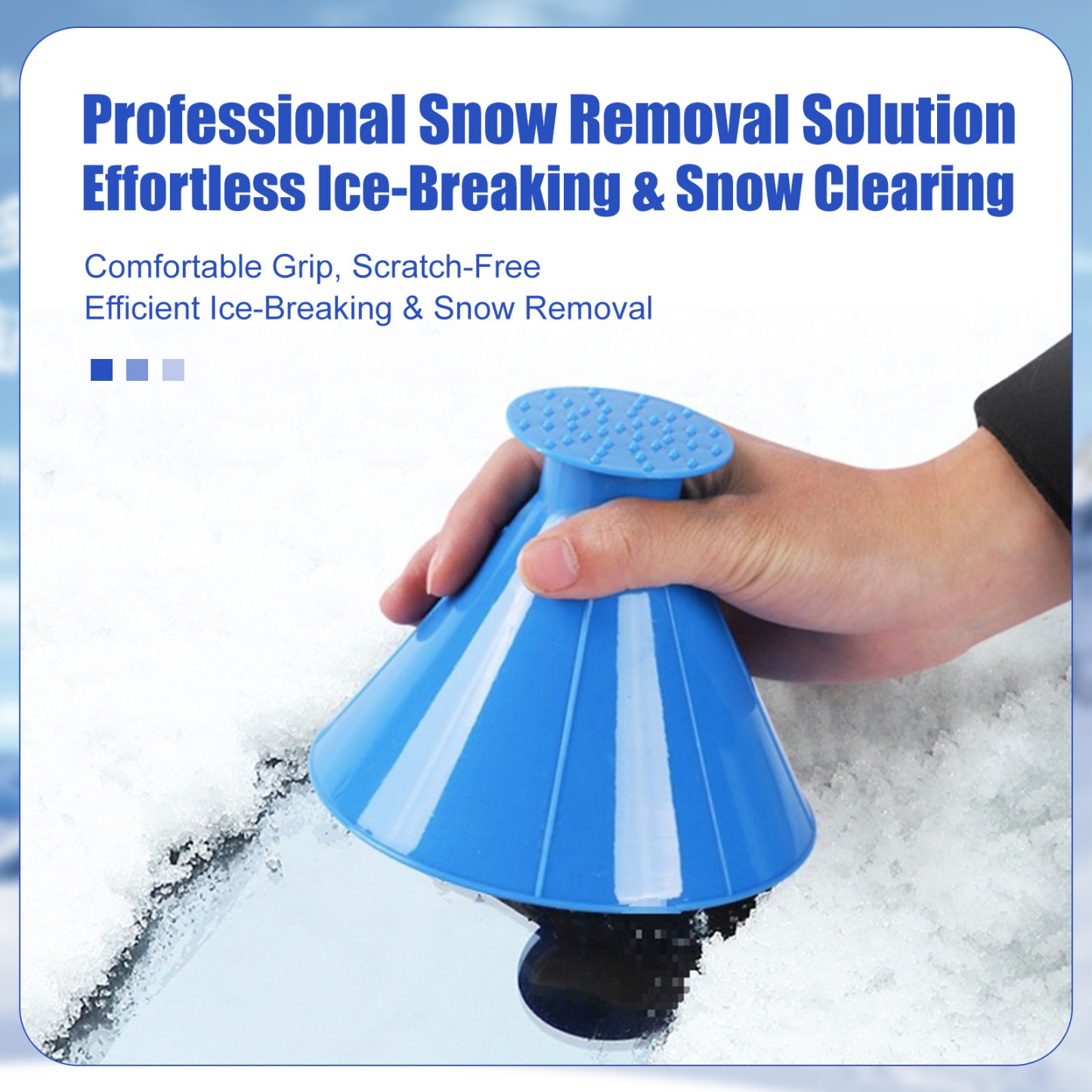 Dual-Purpose Car Snow & Ice Tool – Thickened Plastic Ice Breaker & Scratch-Free Snow Scraper