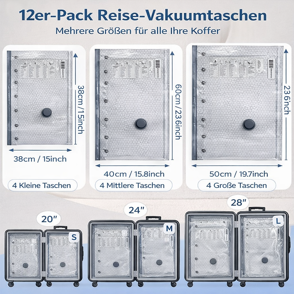 🔥 LAST DAY 49% OFF-Cordless Travel Vacuum Storage Compression Bag Set