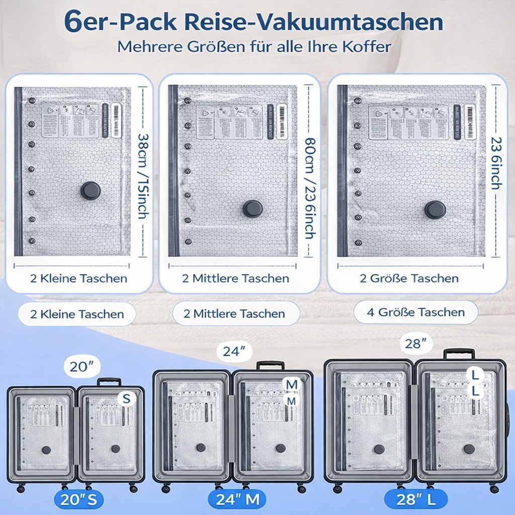 🔥 NUR NOCH 49 % RABATT – Kabelloses Reise-Vakuum-Kompressionsbeutel-S