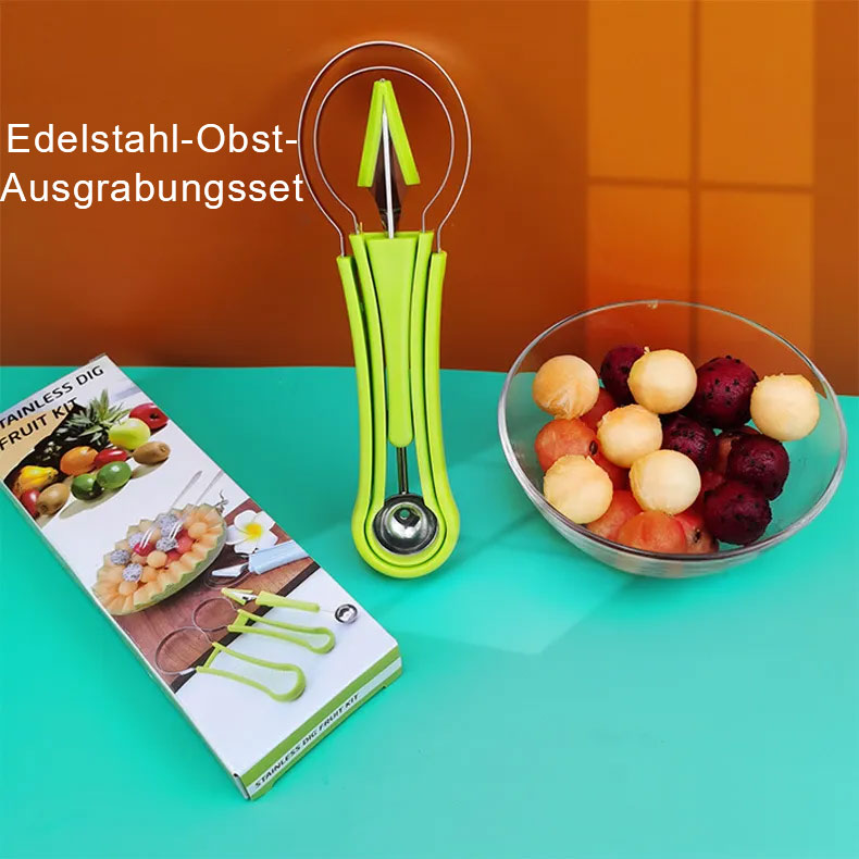 4-in-1-Obstbesteck-Set aus Edelstahl