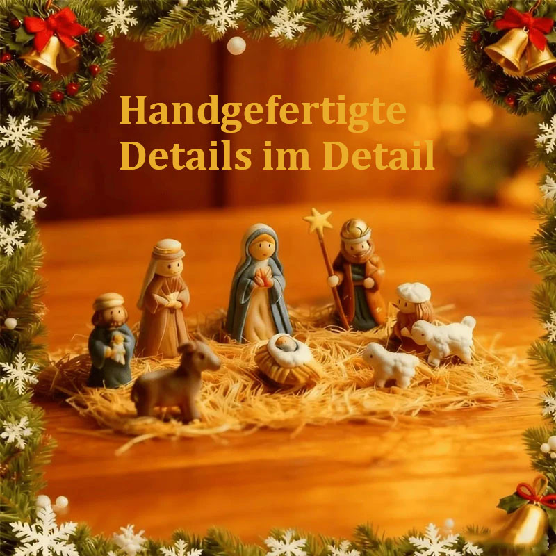 Mini-Weihnachtskrippe in einer Blechdose