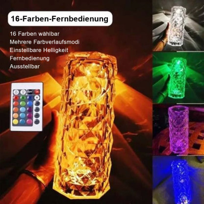 Rosenkristalllampe mit Berührungssteuerung (2 kaufen, versandkostenfrei)