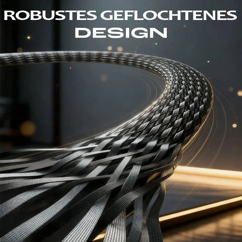 Unsichtbares 2-in-1-Ladekabel mit Halterung – 240-W-Schnellladekabel mit integrierter Handyhalterung