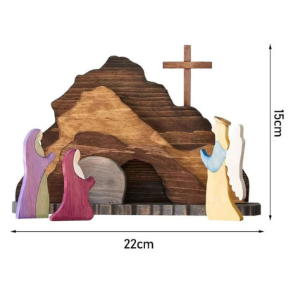 Easter Scene Wooden Decoration