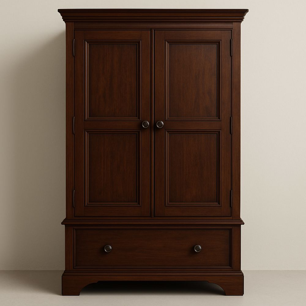 Armadio 2 Ante in Legno Marrone-Arctilumi