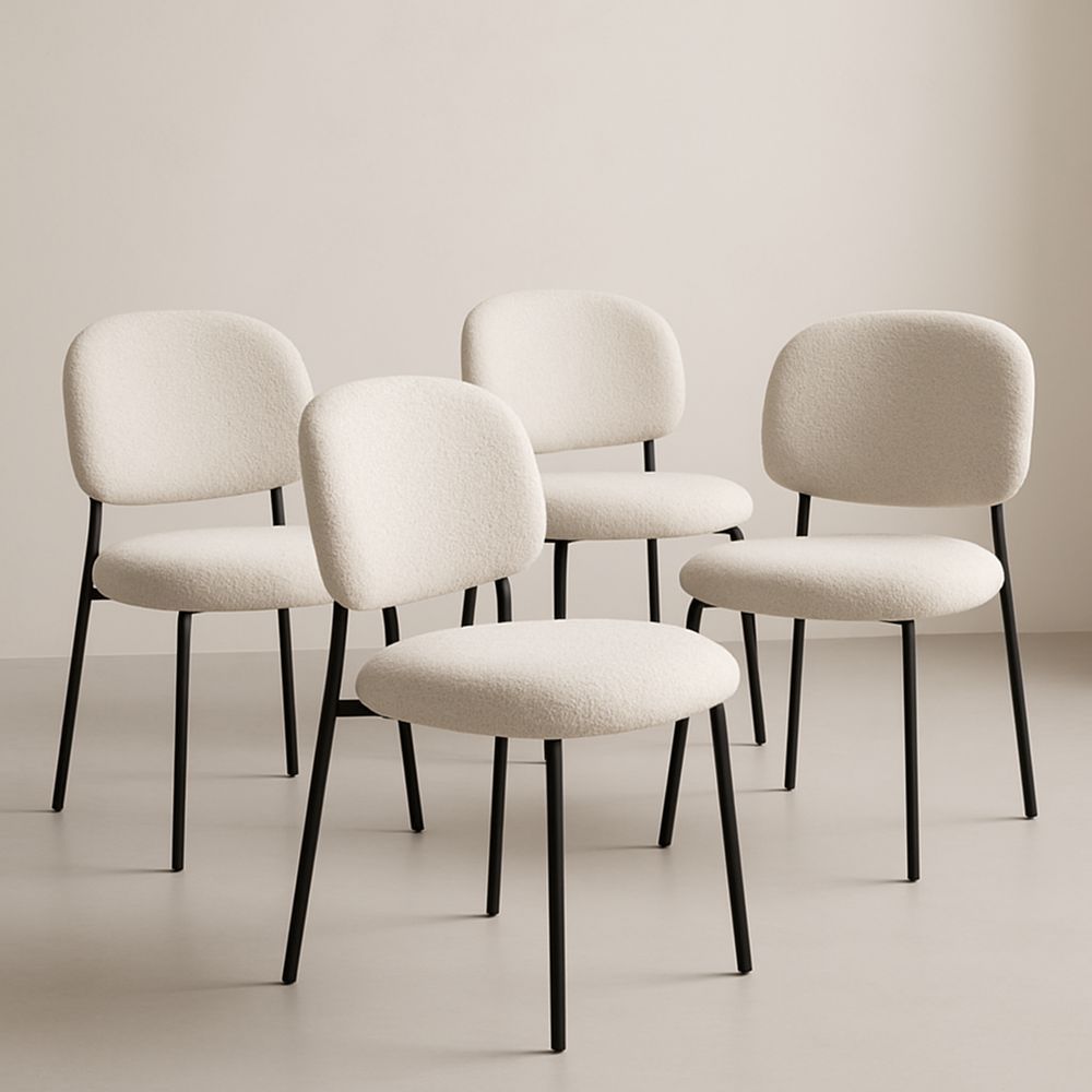 Set di 4 sedie in tessuto e metallo-Arctilumi