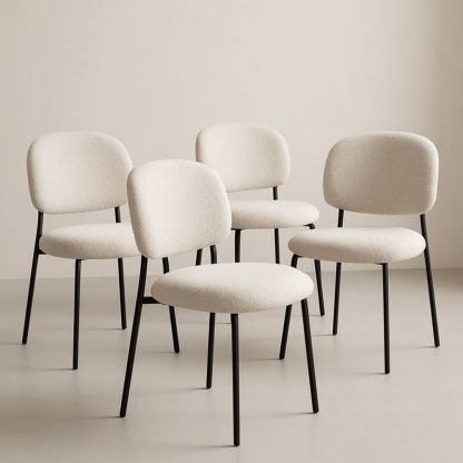 Set di 4 sedie in tessuto e metallo-Arctilumi