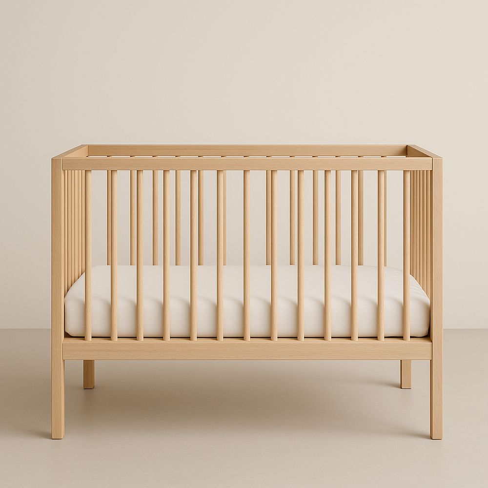 Lettino in Legno di Faggio 120x60x85 cm-Arctilumi