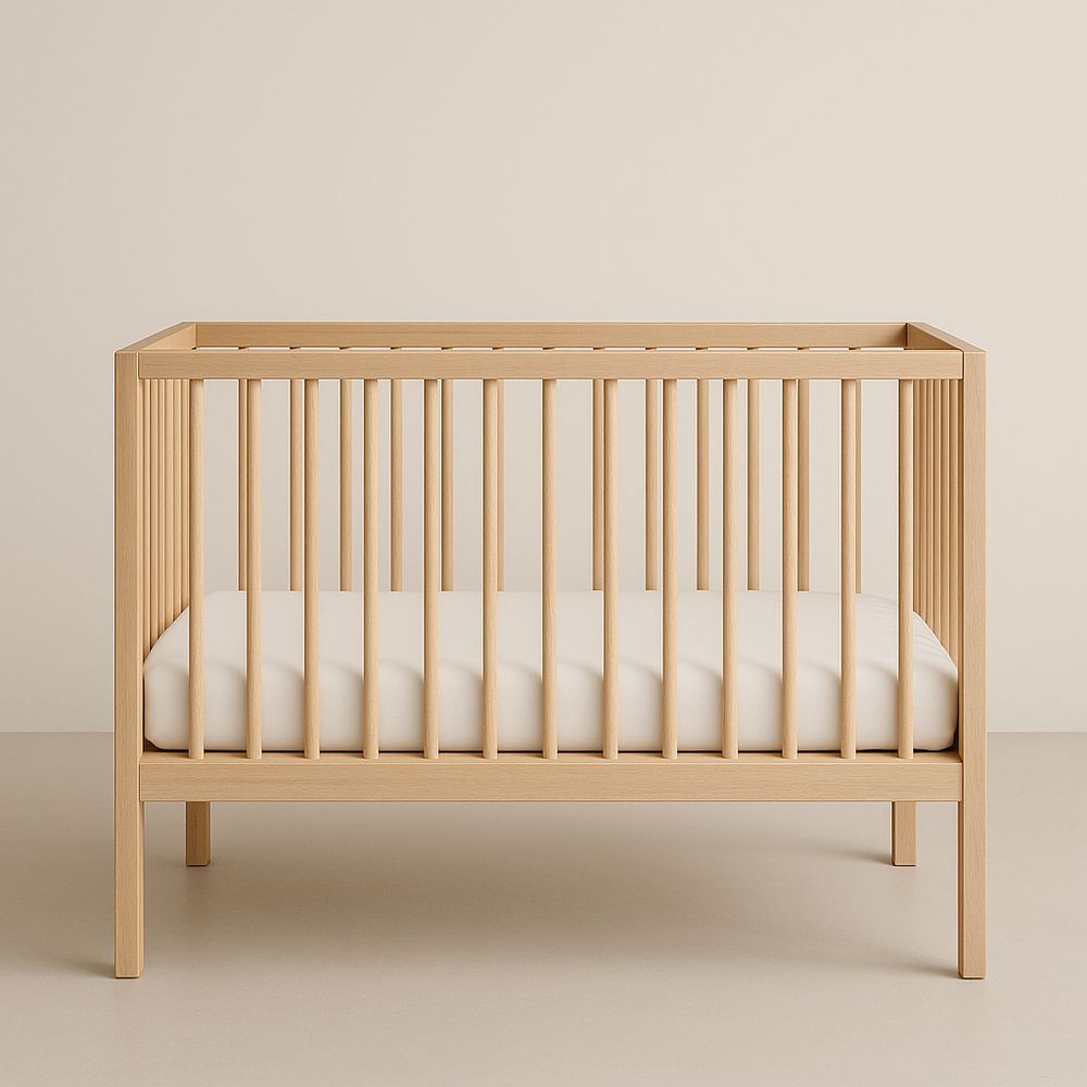 Lettino in Legno di Faggio 120x60x85 cm-Arctilumi