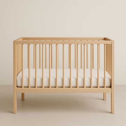 Lettino in Legno di Faggio 120x60x85 cm-Arctilumi