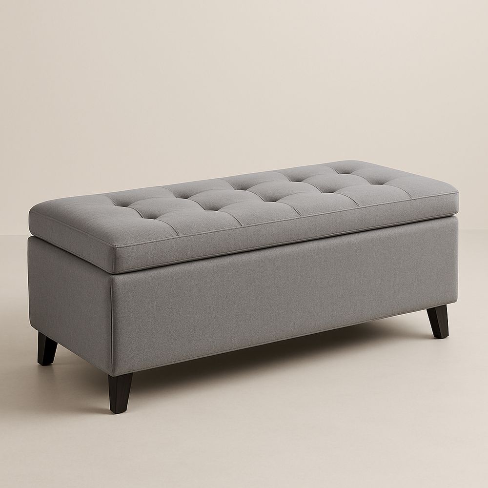 Panca contenitore grigia in tessuto-Arctilumi