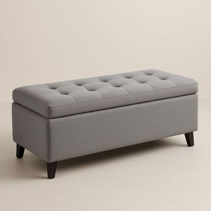 Panca contenitore grigia in tessuto-Arctilumi