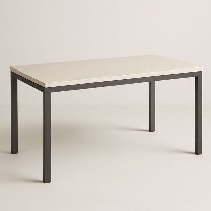 Tavolo rettangolare in legno compensato e metallo 160x90x75 cm-Arctilumi