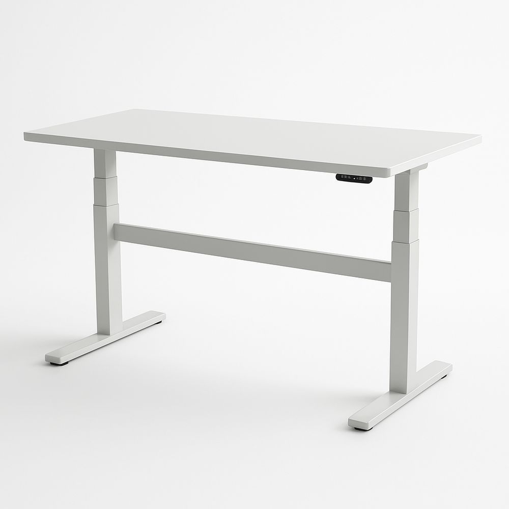 Scrivania regolabile in altezza in legno e metallo 120x60 cm-Arctilumi