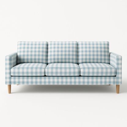 Divano a Tre Posti con Motivo a Quadretti-Arctilumi