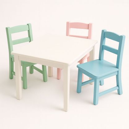 Set Tavolo e Sedie per Bambini in Legno Multicolore-Arctilumi