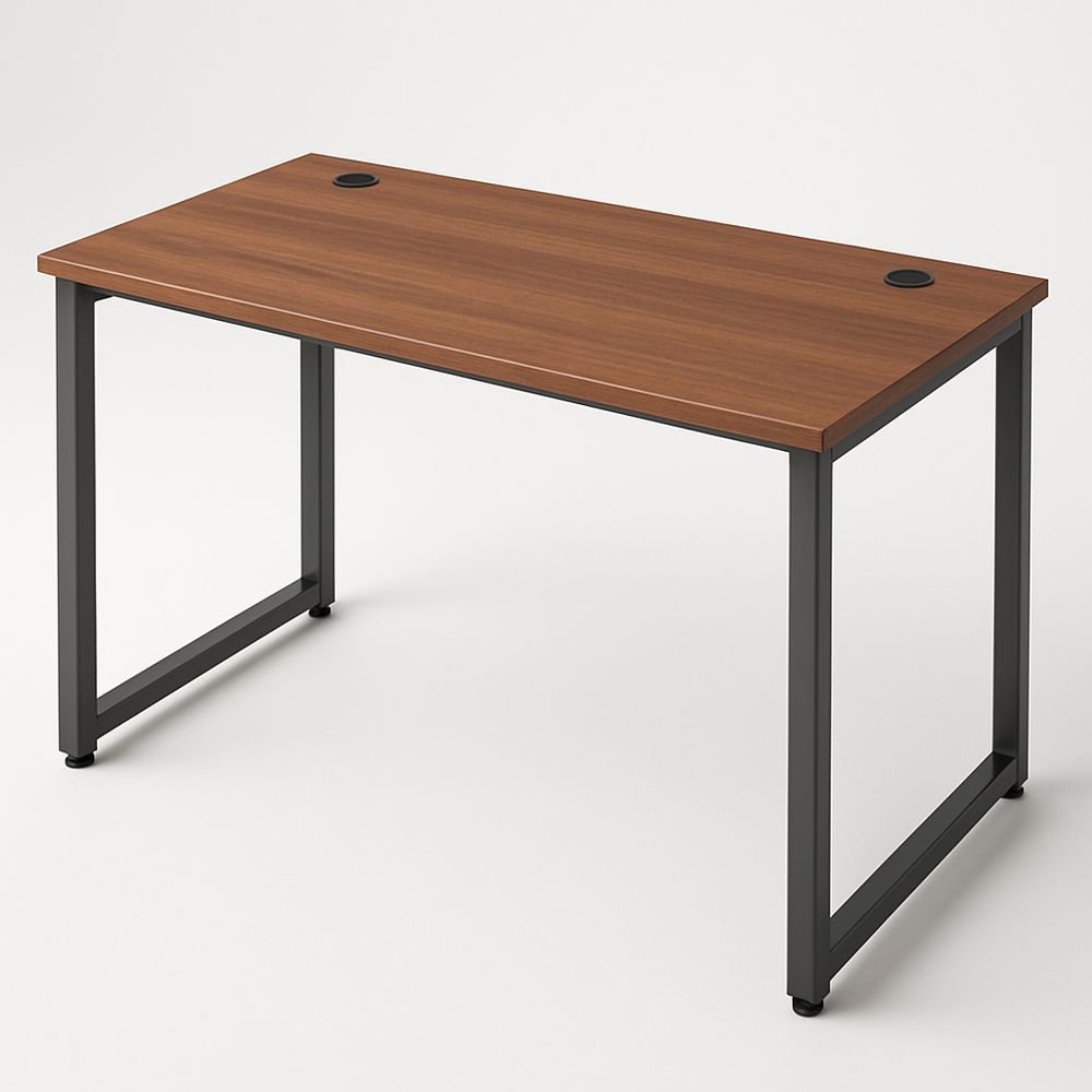 Scrivania rettangolare legno e metallo 120x60x75 cm-Arctilumi