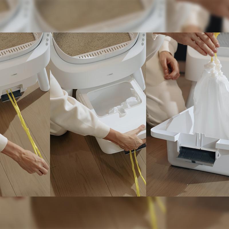 PetPivot AutoScooper 11 Open-Top Self-Cleaning Cat Litter Box，Odor-Free Waste Disposal includes Trash Bags