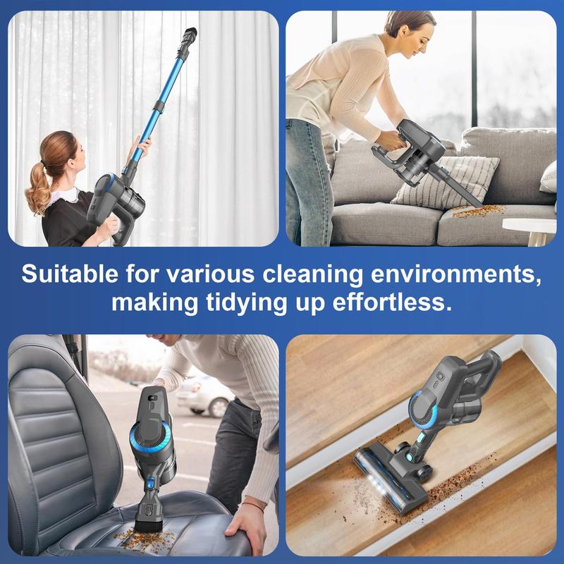 [TikTokShopBlackFriday] Dethtvoac Cordless Vacuum Cleaner,Ultra-Lightweight Stick Cleaner with 2200mAh Battery, Up to 40 mins Runtime - Powerful Stick vacuums for Home & Car Cleaning
