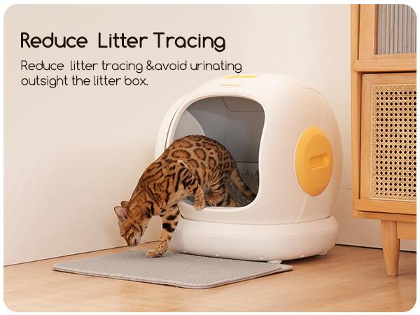MeoWant SC02 75L Large Self-Cleaning Cat Litter Box with APP Control, Odor Removal, Anti-Pinch Design, and Easy Installation for Multiple Cats