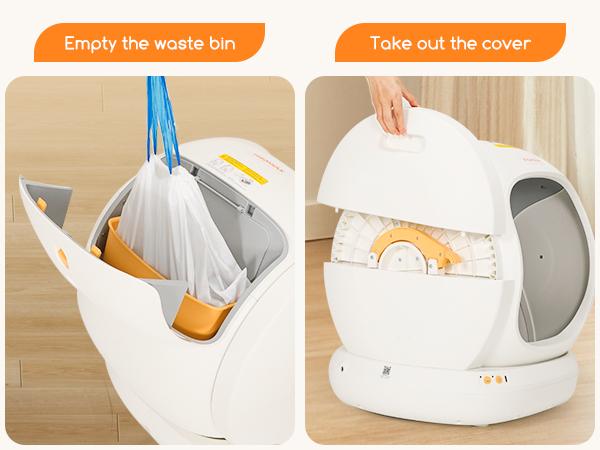 MeoWant SC02 75L Large Self-Cleaning Cat Litter Box with APP Control, Odor Removal, Anti-Pinch Design, and Easy Installation for Multiple Cats