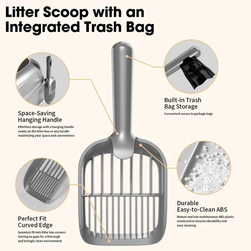 【Geoorood】Geoorood XXL Cat Litter Box Stainless Steel 20L with Lid,  XL Large Metal Litter Box High Sided Design,Anti-Urine Leakage, Include Cat Mat & Litter Scoop, NeverAbsorbsOdors, EasyCleaning, Non-Sticky#TikTokShopBlackFriday&CyberMonday