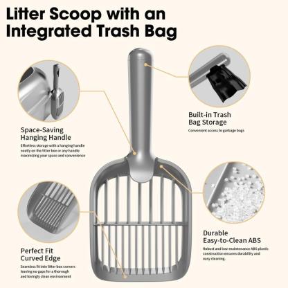 【Geoorood】Geoorood XXL Cat Litter Box Stainless Steel 20L with Lid,  XL Large Metal Litter Box High Sided Design,Anti-Urine Leakage, Include Cat Mat & Litter Scoop, NeverAbsorbsOdors, EasyCleaning, Non-Sticky#TikTokShopBlackFriday&CyberMonday