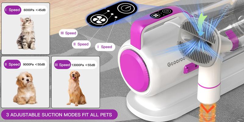 Holiday Haul - Geoorood Dog Grooming Vacuum Kit with 13000Pa Suction Power & 2.2L Dust Collection for Furry Animal Cleaning #TikTokShopHolidayHaul