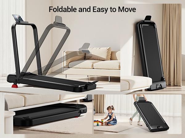 UMAY Fitness Under Desk Treadmill, High Definition Big Screen Walking Pad for Home Small, 2.5 HP Quiet Brushless, for Home Office