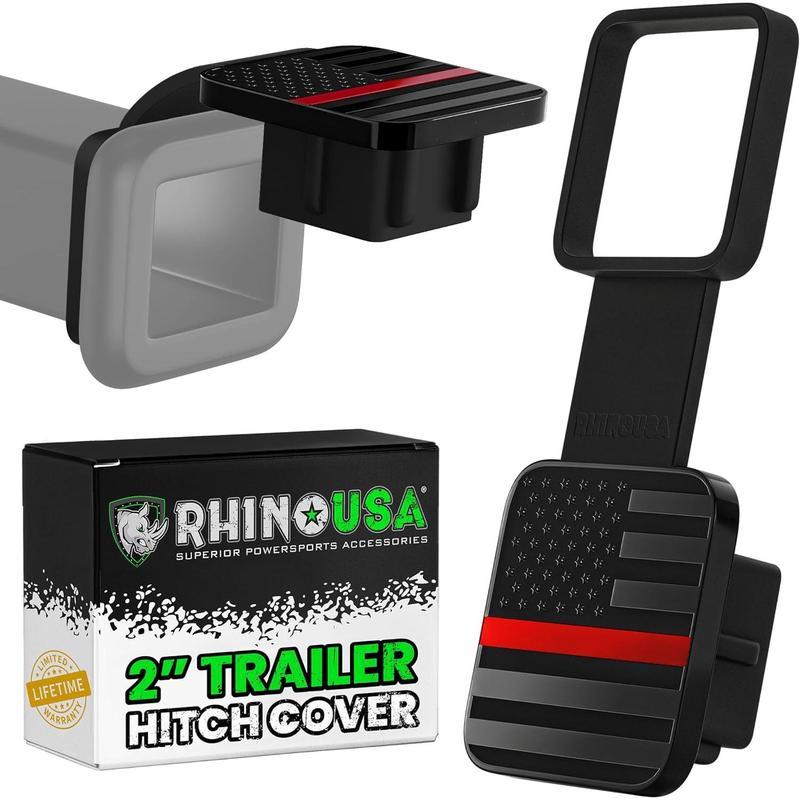 Rhino USA American Flag Trailer Hitch Cover for 2 Inch Receivers - Protects Tow Hitch Covers from Dust, Water, Mud and Snow for Trucks, Jeep, Tacoma