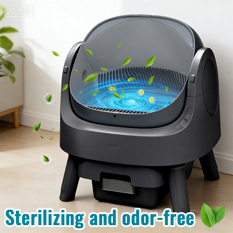 AutoScooper 11 Open-Top Self-Cleaning Cat Litter Box，Odor-Free Waste Disposal includes 60pcs Free Trash Bags