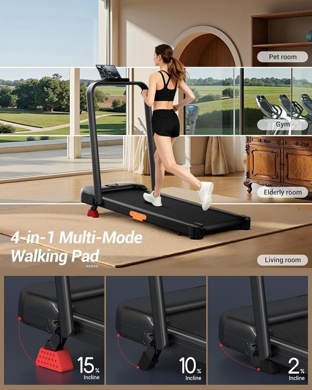 UMAY Fitness Under Desk Treadmill, High Definition Big Screen Walking Pad for Home Small, 2.5 HP Quiet Brushless, for Home Office
