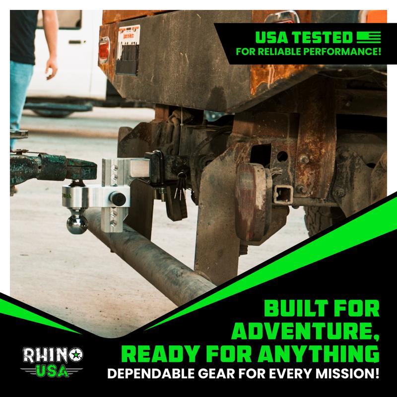 Rhino USA Hitch Tightener Anti-Rattle Clamp - Heavy Duty Steel Stabilizer for 2" and 2.5 inch Hitches - Protective Anti-Rust Coating