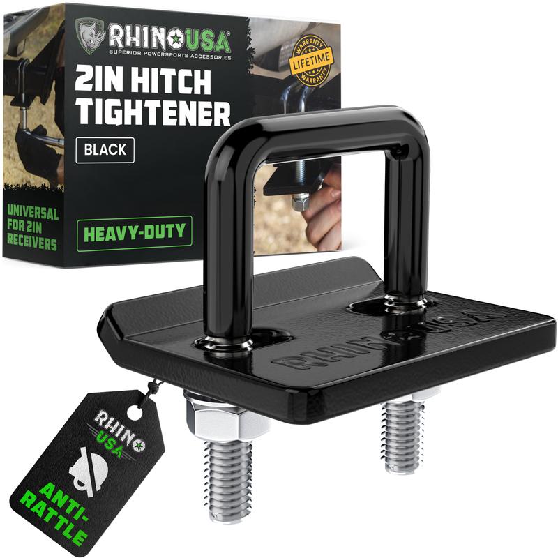 Rhino USA Hitch Tightener Anti-Rattle Clamp - Heavy Duty Steel Stabilizer for 2" and 2.5 inch Hitches - Protective Anti-Rust Coating