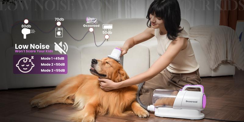 Holiday Haul - Geoorood Dog Grooming Vacuum Kit with 13000Pa Suction Power & 2.2L Dust Collection for Furry Animal Cleaning #TikTokShopHolidayHaul