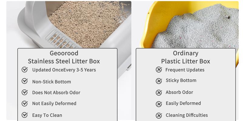 【Geoorood】Geoorood XXL Cat Litter Box Stainless Steel 20L with Lid, XL Large Metal Litter Box High Sided Design,Anti-Urine Leakage, Include Cat Mat & Litter Scoop, NeverAbsorbsOdors, EasyCleaning, Non-Sticky#TikTokShopBlackFriday&CyberMonday 【Geoorood】Geoorood XXL Cat Litter Box Stainless Steel 20L with Lid, XL Large Metal Litter Box High Sided Design,Anti-Urine Leakage, Include Cat Mat & Litter Scoop, NeverAbsorbsOdors, EasyCleaning, Non-Sticky#TikTokShopBlackFriday&CyberMonday