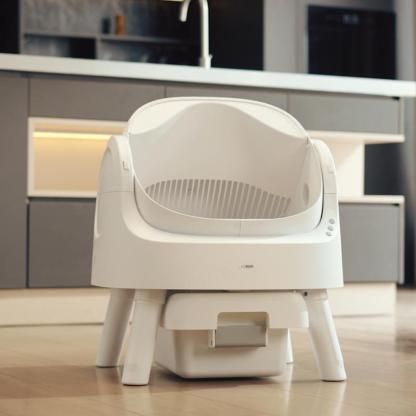 PetPivot AutoScooper 11 Open-Top Self-Cleaning Cat Litter Box，Odor-Free Waste Disposal includes Trash Bags