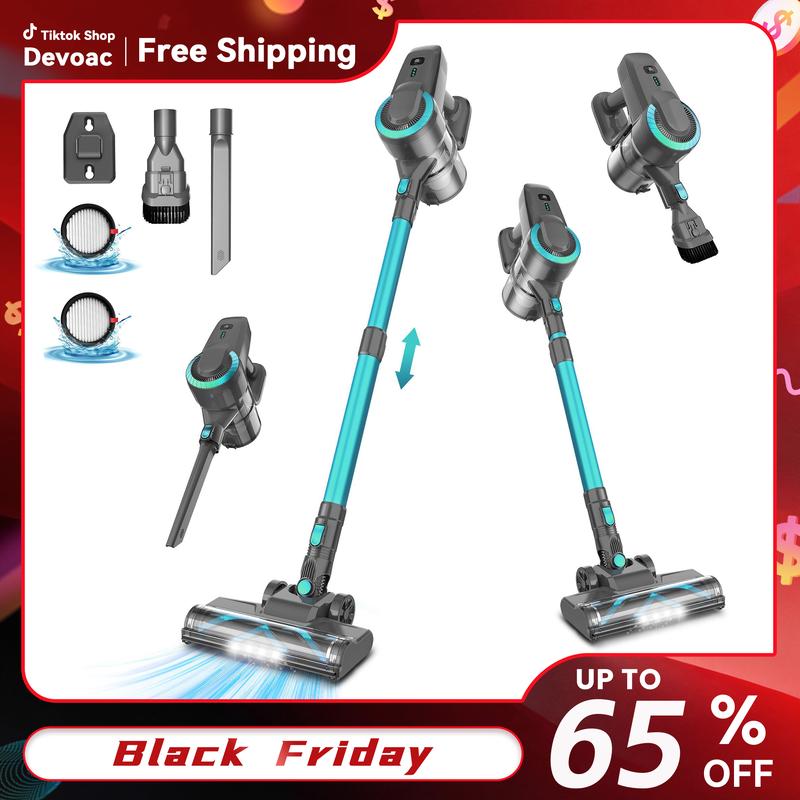 [TikTokShopBlackFriday] Dethtvoac Cordless Vacuum Cleaner,Ultra-Lightweight Stick Cleaner with 2200mAh Battery, Up to 40 mins Runtime - Powerful Stick vacuums for Home & Car Cleaning