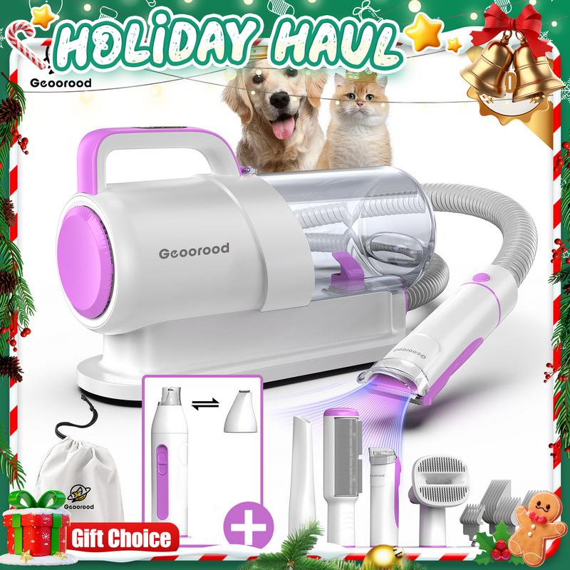 Holiday Haul - Geoorood Pet Grooming Vacuum Kit with 13000Pa Suction Power & 2.2L Dust Collection for Furry Animal Cleaning #TikTokShopHolidayHaul