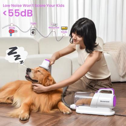 Holiday Haul - Geoorood Pet Grooming Vacuum Kit with 13000Pa Suction Power & 2.2L Dust Collection for Furry Animal Cleaning #TikTokShopHolidayHaul