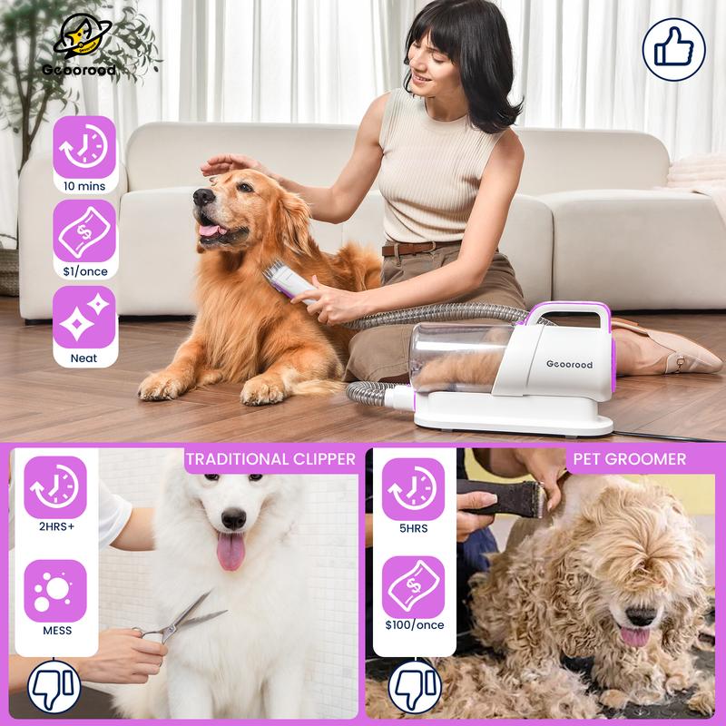 Holiday Haul - Geoorood Pet Grooming Vacuum Kit with 13000Pa Suction Power & 2.2L Dust Collection for Furry Animal Cleaning #TikTokShopHolidayHaul
